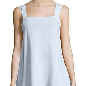 Cross Back Sleeveless Top In Light Blue